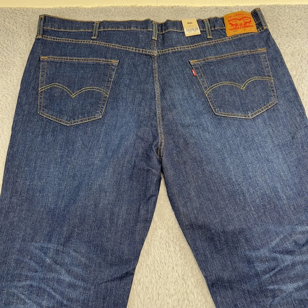 Levis 559 Jeans Mens 48x31 Blue Dark Wash Relaxed Straight Big & Tall NWT